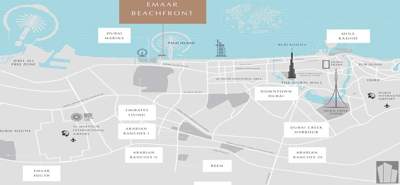 Emaar-Beachfront-Apartments-Location