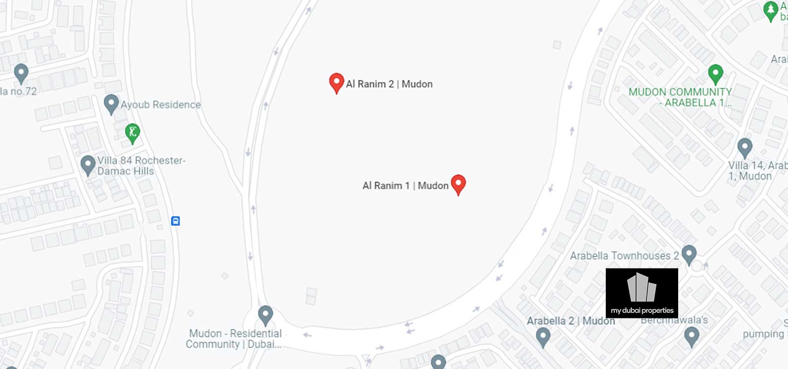 Mudona Al Ranim at Mudon Location Map