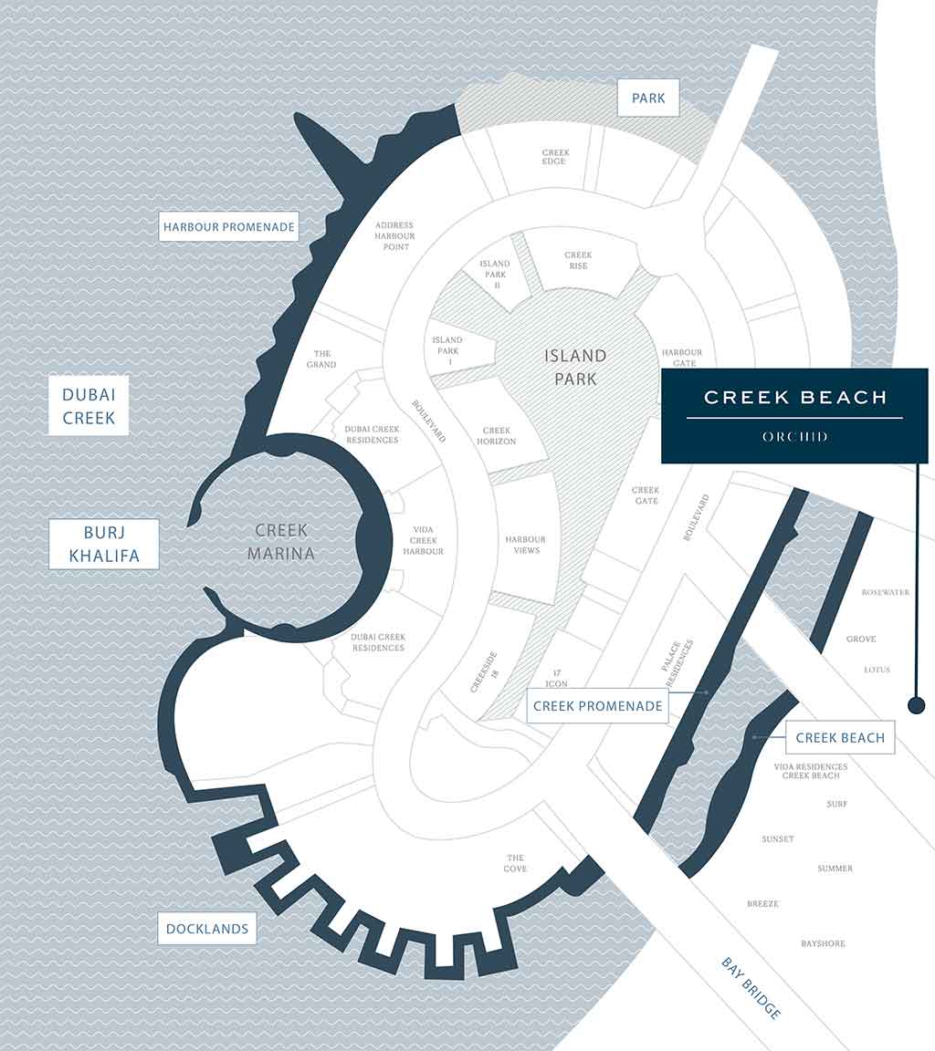 ORCHID creek beach location map