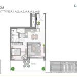 Fern 1 Bed Apartment at City Walk Floor Plan