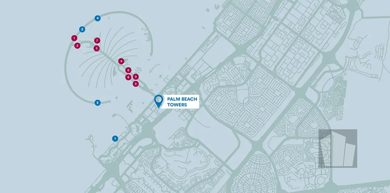 Palm Beach Tower 3 Location Map