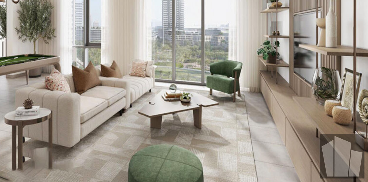 Park Horizon Apartments Living Room at Dubai Hills Estate