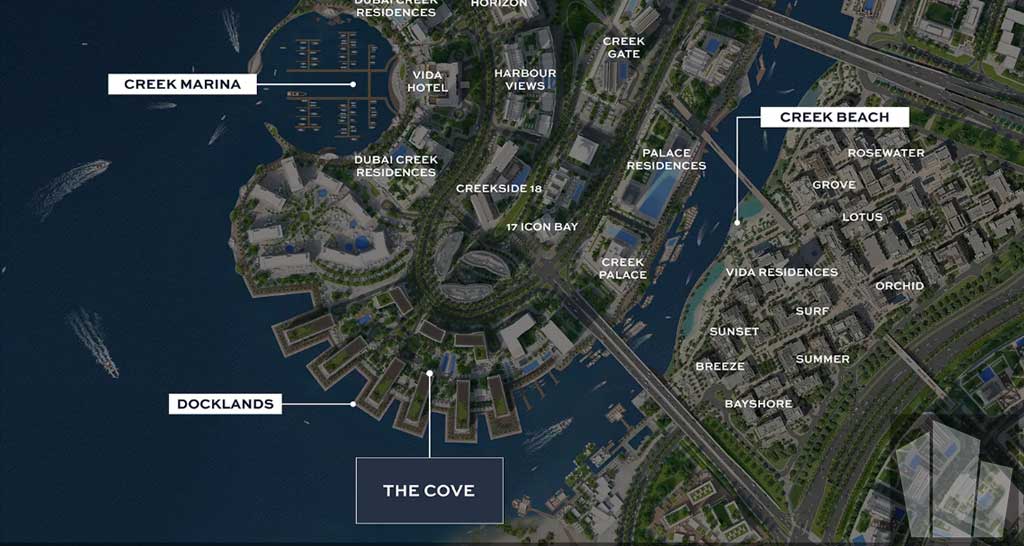 The Cove Masterplan Dubai Creek Harbour