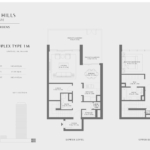 2 Bedroom Apartment Floor Plan at Emaar Lime Gardes Dubai 2