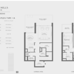 2 Bedroom Apartment Floor Plan at Emaar Lime Gardes Dubai 3