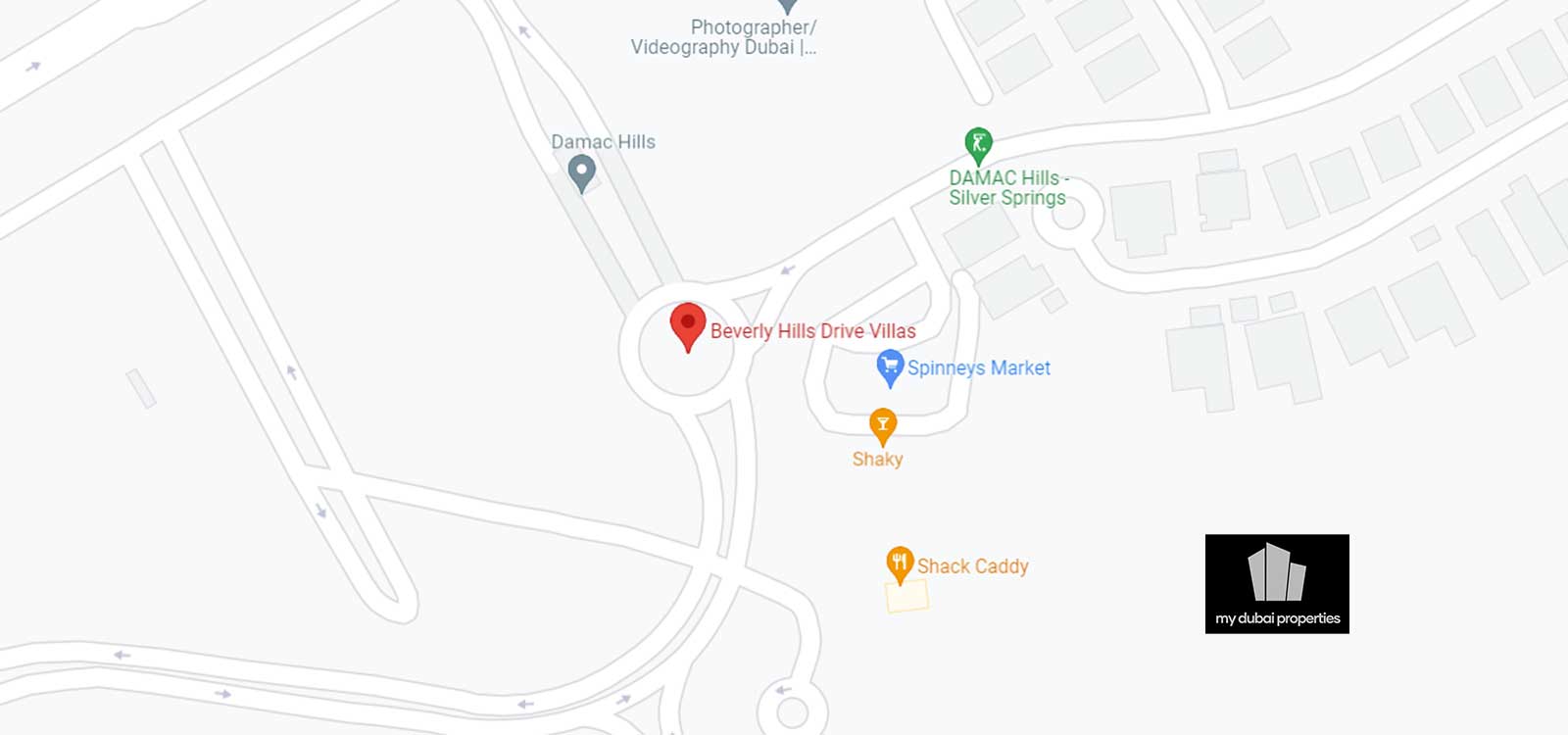 Beverly Hills Drive at Dubai Hills Location Map