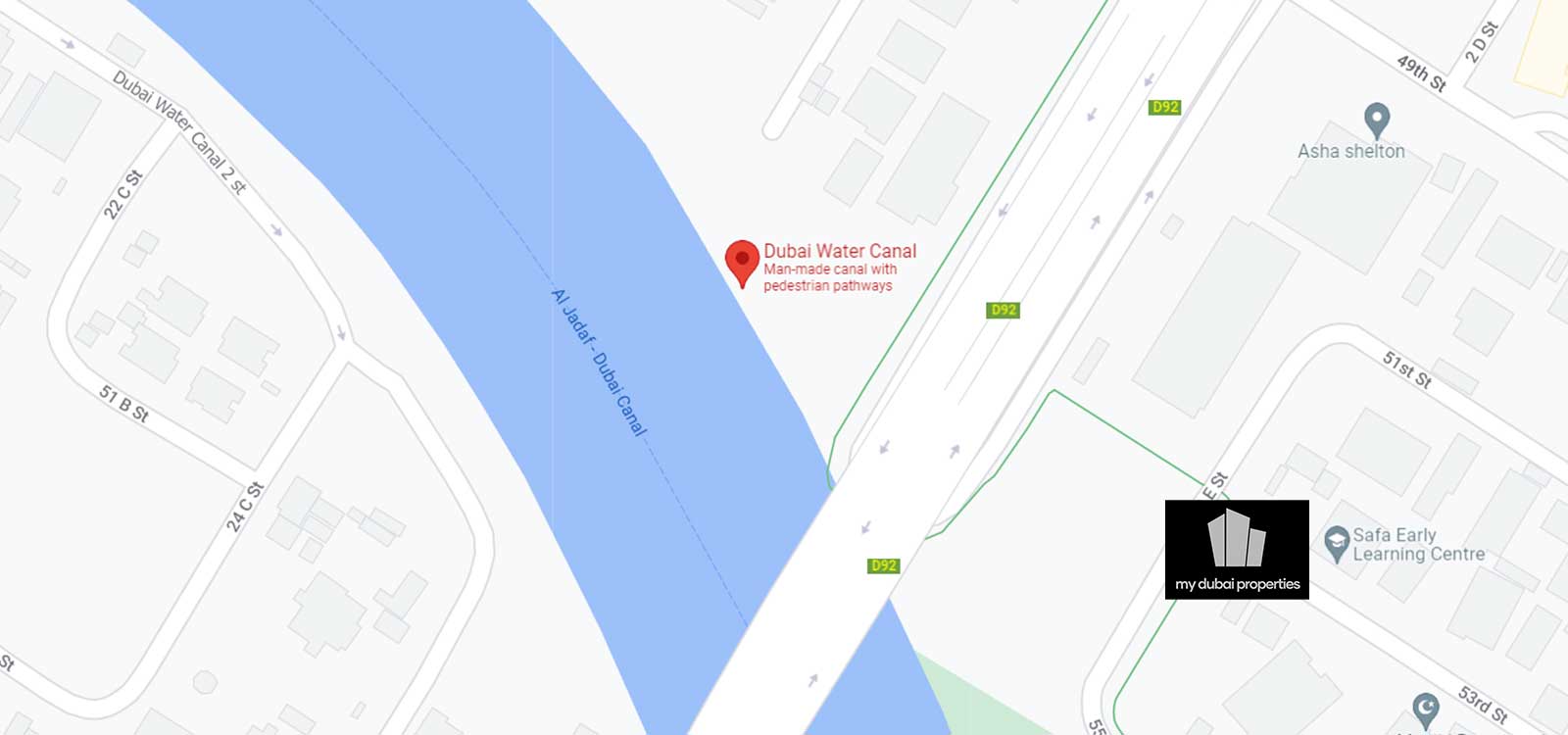 Meydan Canal Front Residences Location Map