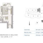 1 Bedroom Floor Plan at Creek Horizon 5