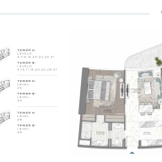 Damac Bay by Cavalli 1 bedroom apartment floor plan 4
