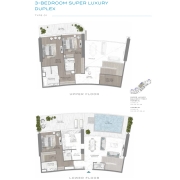 Damac Bay by Cavalli 3 bedroom apartment floor plan 4