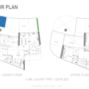 Damac Bay by Cavalli 4 bedroom apartment floor plan