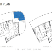 Damac Bay by Cavalli 5 bedroom apartment floor plan