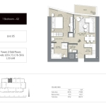 Address Residences Dubai Opera 1 Bedroom apartment floor plan