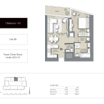 Address Residences Dubai Opera 1 Bedroom apartment floor plan 3