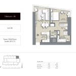 Address Residences Dubai Opera 1 Bedroom apartment floor plan 5