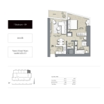 Address Residences Dubai Opera 1 Bedroom apartment floor plan 6