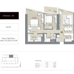 Address Residences Dubai Opera 2 Bedroom apartment floor plan 2
