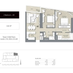 Address Residences Dubai Opera 2 Bedroom apartment floor plan 4