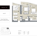 Address Residences Dubai Opera 2 Bedroom apartment floor plan 5