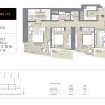 Address Residences Dubai Opera 3 Bedroom apartment floor plan 3