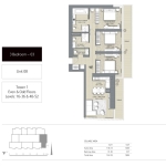Address Residences Dubai Opera 3 Bedroom apartment floor plan 4