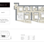 Address Residences Dubai Opera 3 Bedroom apartment floor plan 6