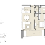 Boulevard Heights 1 Bedroom apartment floor plan 4
