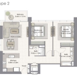 Creekside 18 2 bedroom apartment floor plan