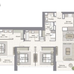 Creekside 18 3 bedroom apartment floor plan 2