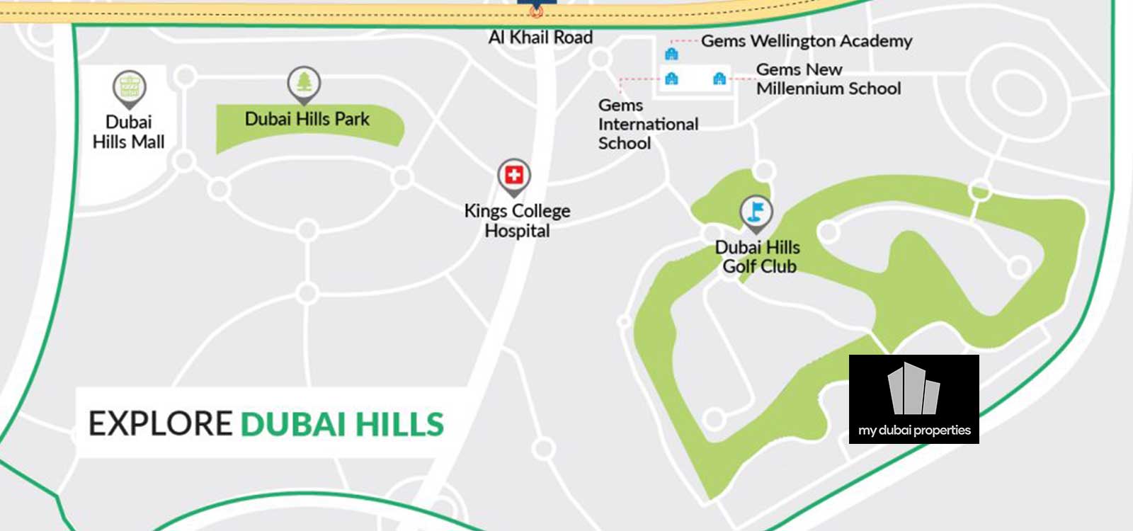 Emaar Hills Park Location Map