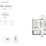 Grove Creek Beach 1 bedroom apartment floor plan