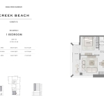 Grove Creek Beach 1 bedroom apartment floor plan 3