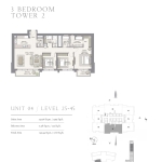 Harbour Views 3 bedroom apartment floor plan