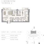 Harbour Views 3 bedroom apartment floor plan 3