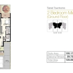Urbana III 2 bedroom townhouse Floor Plan 3