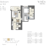 Vida Residences 1 bedroom apartments floor Plan 4