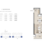 Burj Royale 1 Bedroom Apartment Floor Plan 4
