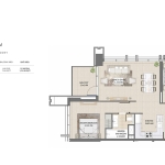 Burj Royale 3 Bedroom Apartment Floor Plan 2