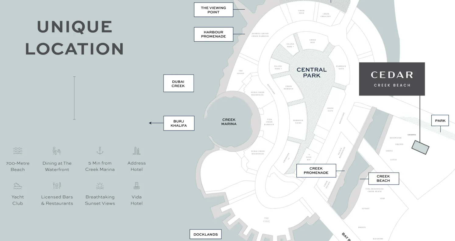 Emaar Cedar Location Map