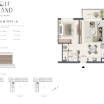 Golf Grand 1 Bedroom Apartment Floor Plan 2