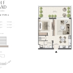 Golf Grand 1 Bedroom Apartment Floor Plan 9