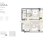 Savanna 1 bedroom apartment floor plan 2