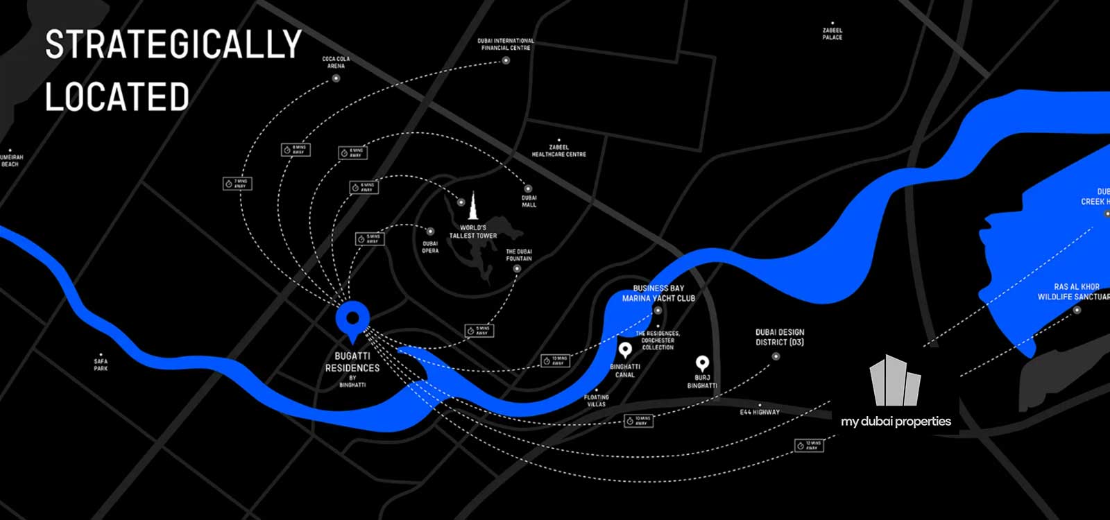 Bugatti Residences Location Map
