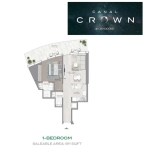 Canal Crown 1 bedroom apartment floor plan