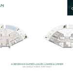 Canal Crown 4 bedroom apartment floor plan