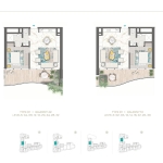 Chic Tower 1 Bedroom Apartment Floor Plan 4