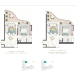 Chic Tower 1 Bedroom Apartment Floor Plan 6