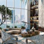 Living Room at Damac Chic Tower