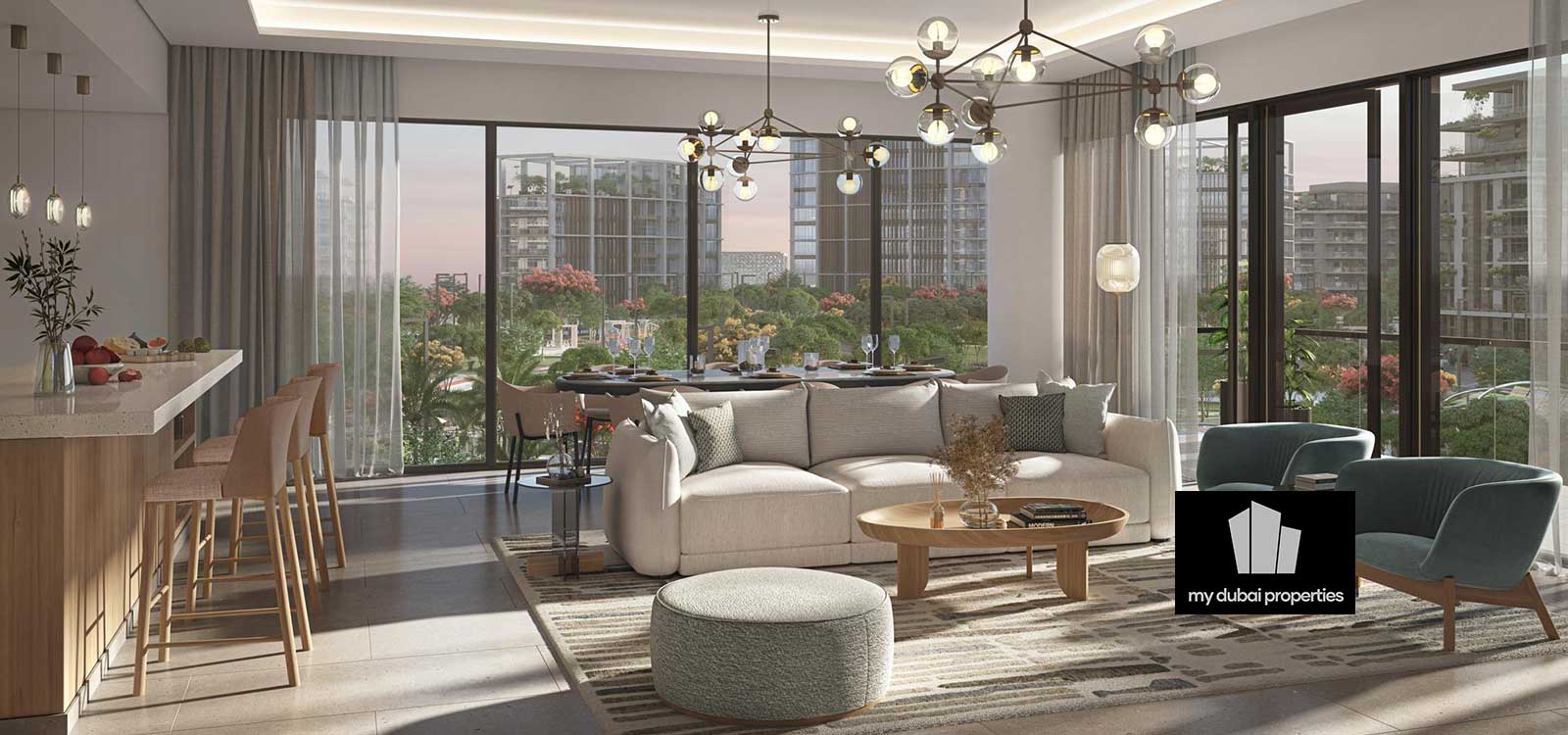 Luxury Living Room at Thyme Central Park