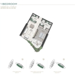 Safa One De Grisogono 1 Bedroom Apartment Floor Plan
